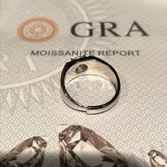 925 STERLING SILVER 1 CT MOISSANITE RING - Picture 6 of 12